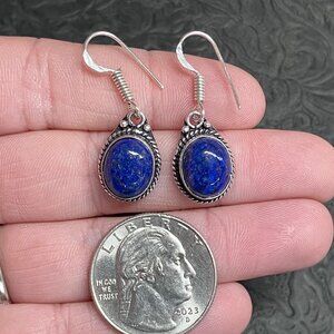 Dainty Lapis Lazuli Earrings Stone Crystal Jewelry